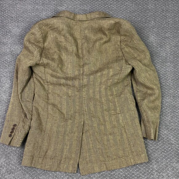 Lands End Baird McNutt Blazer Sport Coat Men's 38R Fits 36S Golden Brown Linen - Picture 4 of 15